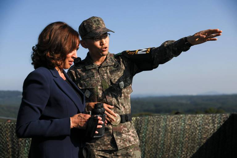 Kamala visita fronteira das Coreias e endurece discurso dos EUA contra Pyongyang
