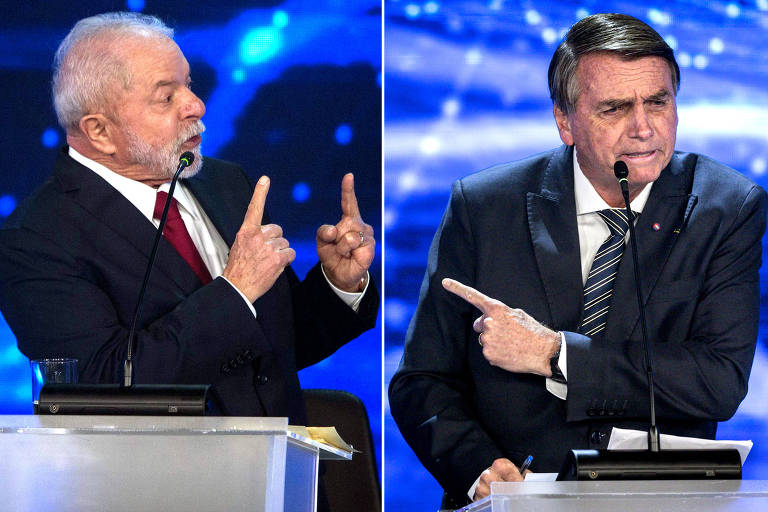 O ex presidente Lula  e o presidente Jair Bolsonaro
