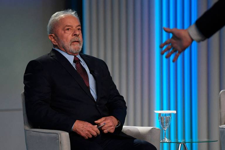 O ex-presidente Lula no debate da TV Globo