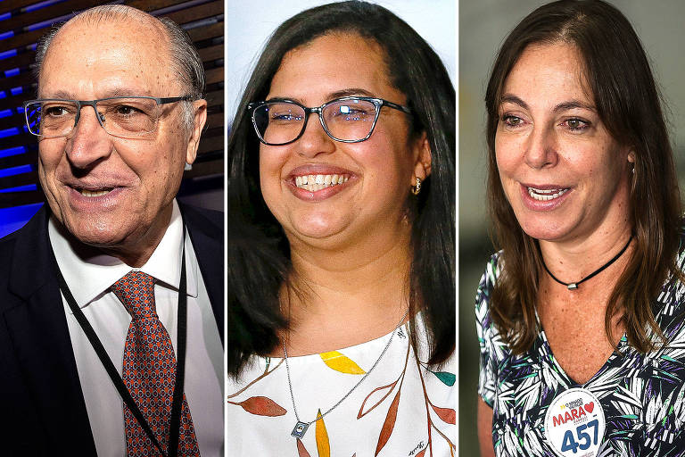 Geraldo Alckmin (PSB), Ana Paula Matos (PDT) e Mara Gabrilli (PSDB)