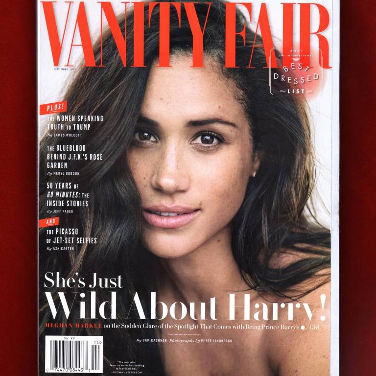 capa da revista vanity fair com megan markle