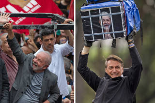 Montagem Lula e  Bolsonaro