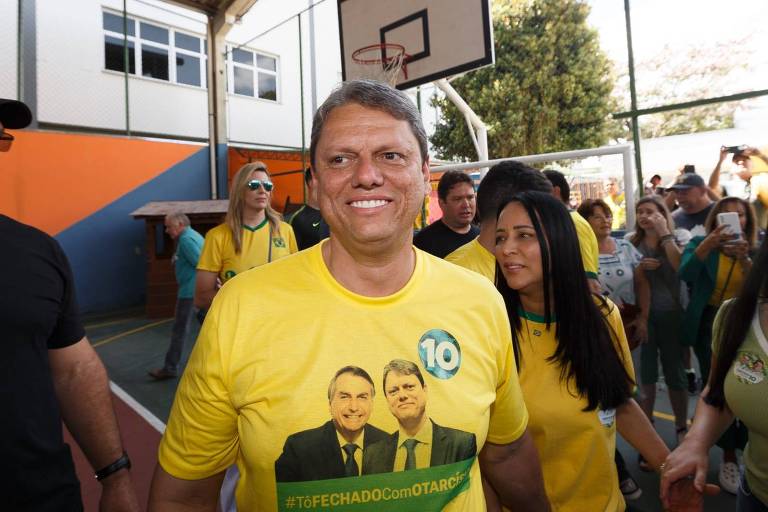 O candidato ao Governo de São Paulo Tarcísio de Freitas (Republicanos)