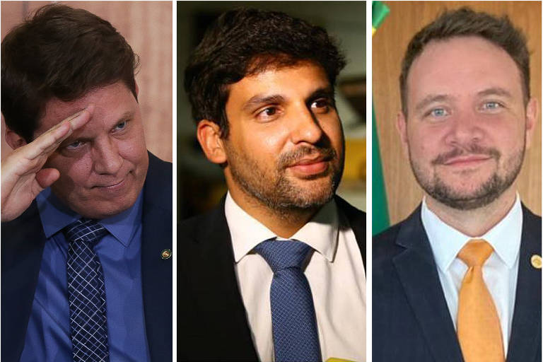 Da esq. para dir., Mario Frias, André Porciuncula e Felipe Carmona