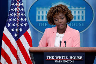 White House Press Secretary Jean-Pierre holds the daily press briefing at the White House in Washington