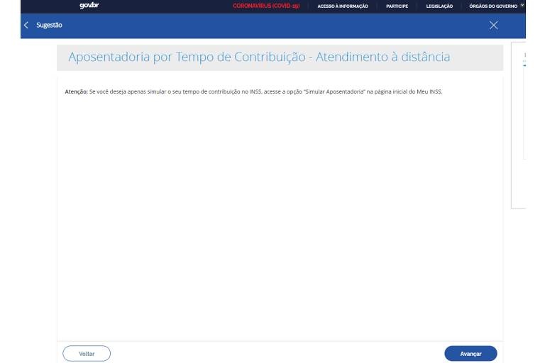 Basta clicar em "Avançar"