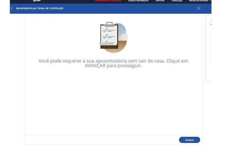 Basta clicar em "Avançar"