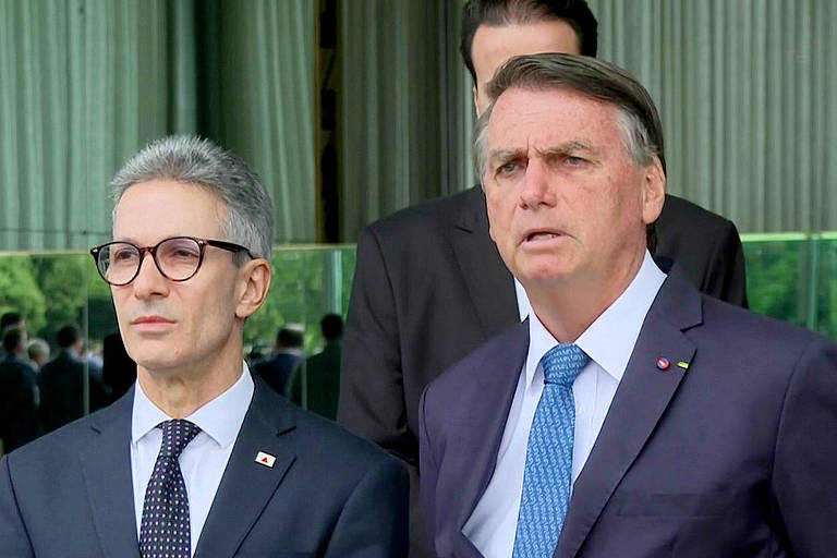 O governador de Minas Gerais Romeu Zema declara apoio ao presidente Jair Bolsonaro