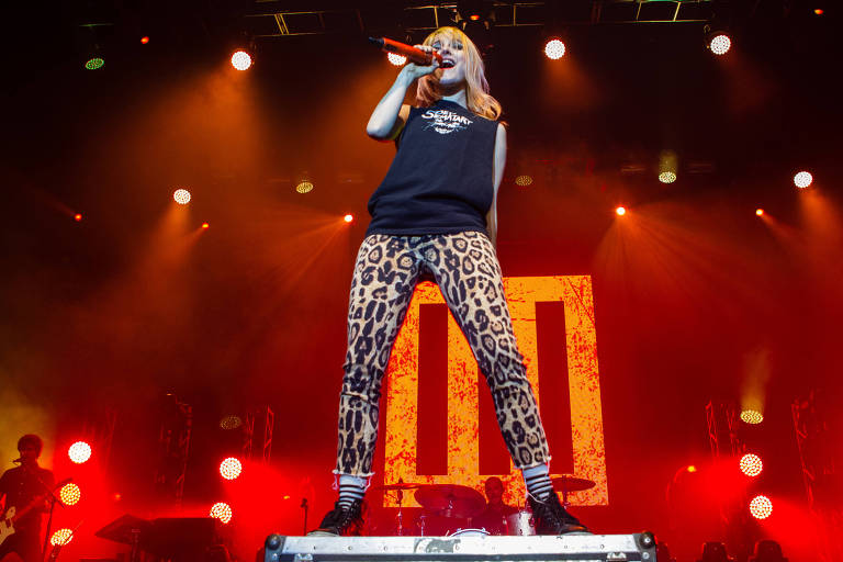 Hailey Williams, vocalista do Paramore em show em São Paulo, em 2013