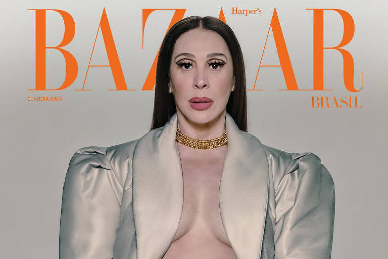 Claudia Raia, grávida, na capa da revista Harper's Bazaar