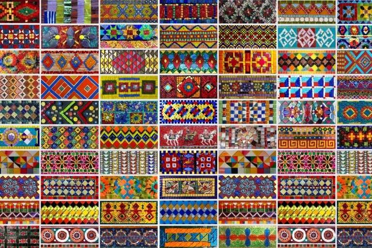 Vestimenta de afegãs inspira painéis de mosaicos em São Paulo