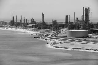 FILE PHOTO: General view of Saudi Aramco's Ras Tanura oil refinery and oil terminal in Saudi Arabia