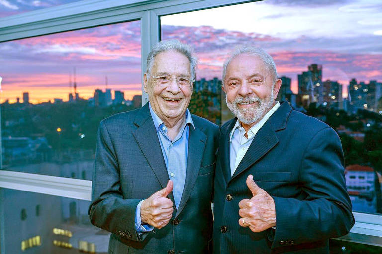 O ex-presidente Lula se encontrou com o ex-presidente Fernando Henrique Cardoso (PSBD) na tarde desta sexta (7), em São Paulo