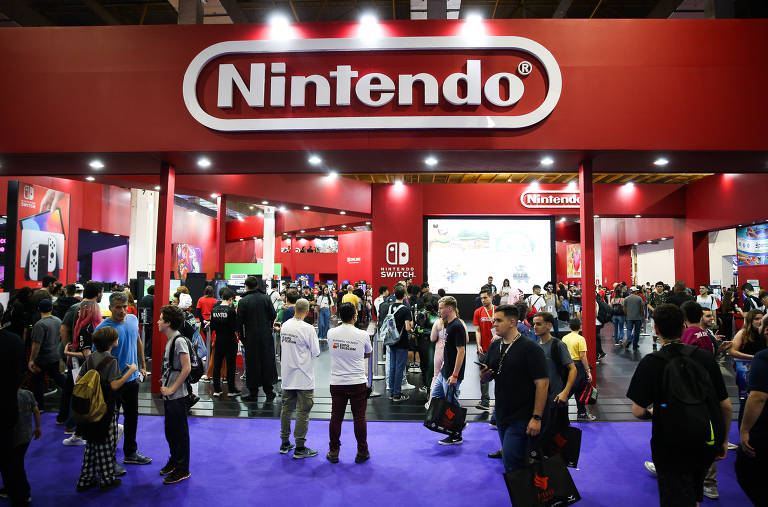 Estade da Nintendo na Brasil Game Show, realizada no Expo Center Norte