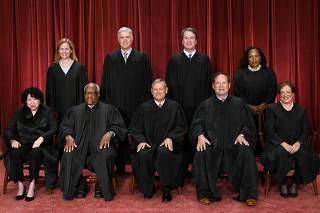 The US Supreme Court Poses For Official Group Photo