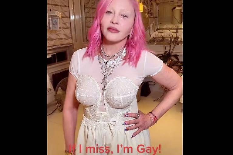 Madonna faz brincadeira em que "confessa" ser gay