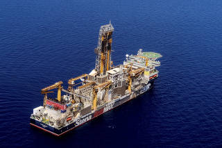 FILE PHOTO: London-based Energean's drill ship begins drilling at the Karish natural gas field offshore Israel in the east Mediterranean