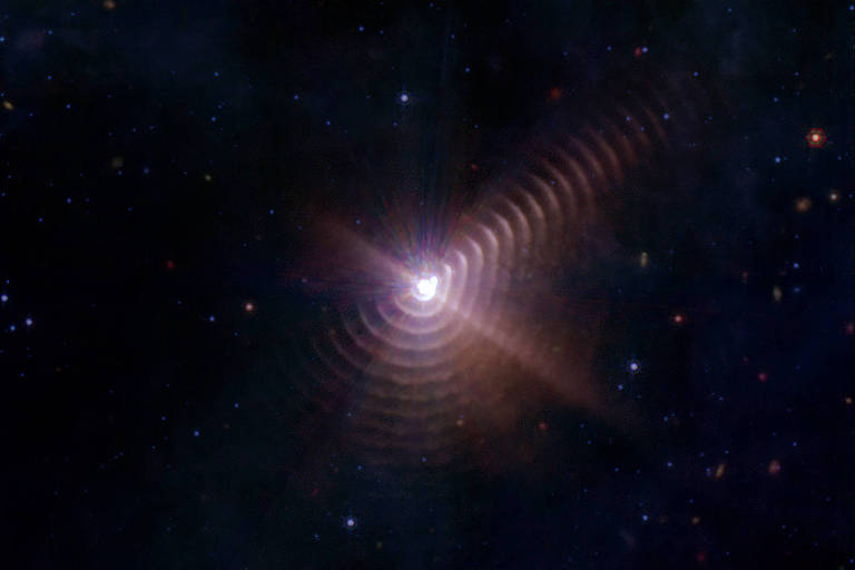 Telescópio James Webb captura 'impressão digital' de dupla de estrelas raras