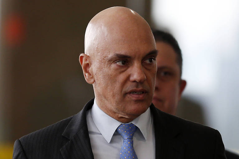 O ministro Alexandre de Moraes, do Supremo Tribunal Federal, durante coletiva das eleições 2022 no Tribunal Superior Electoral (TSE) 