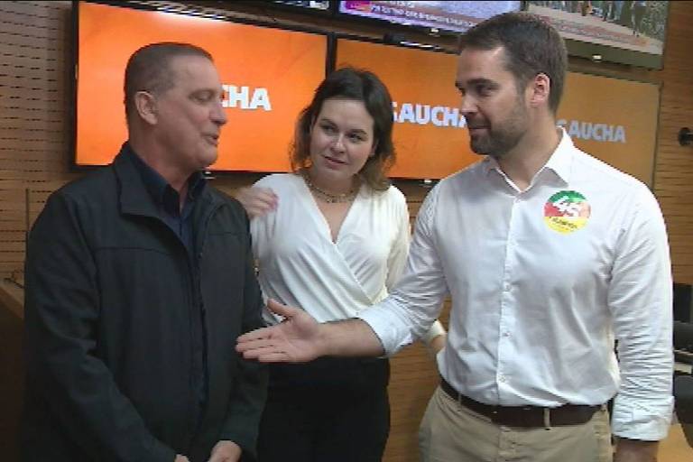 Eduardo Leite na campanha eleitoral de 2022