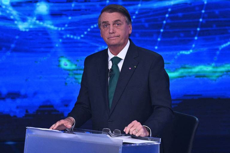 Bolsonaro durante o debate na Band