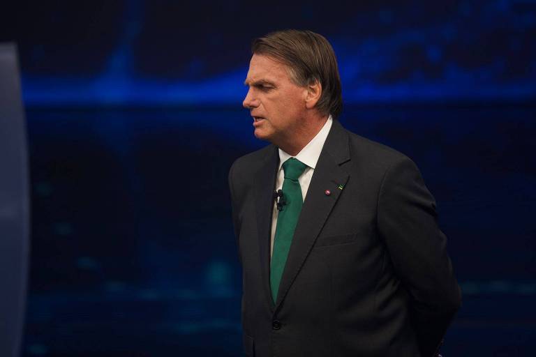 O presidente Jair Bolsonaro (PL) participa do debate do último domingo (16) em São Paulo 