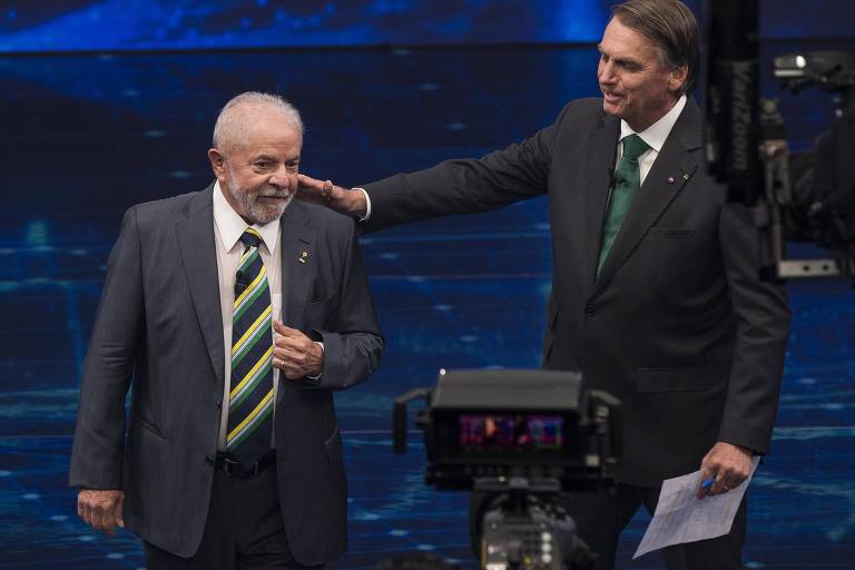 Ex-presidente Luiz Inácio Lula da Silva e presidente Jair Bolsonaro participam de debate na TV Bandeirantes