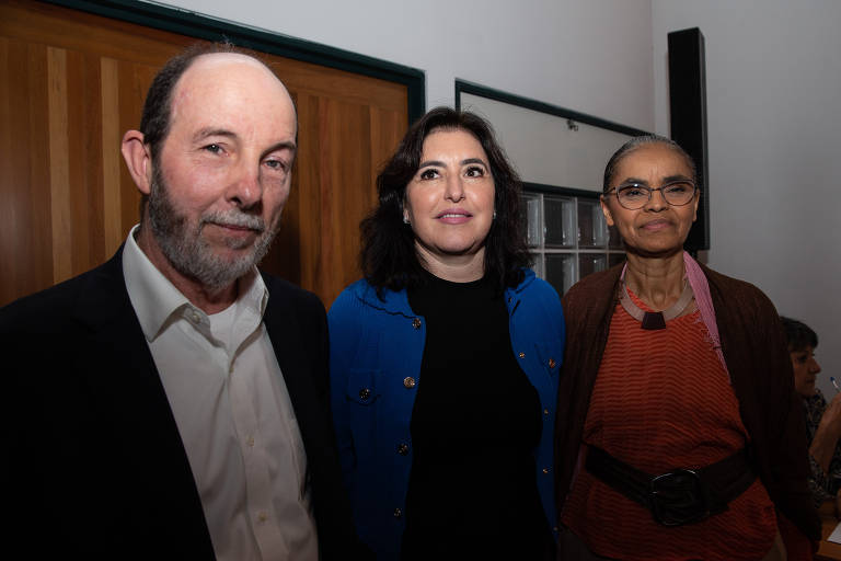 O economista Arminio Fraga, a senadora Simone Tebet (MDB) e a deputada federal eleitra Marina Silva