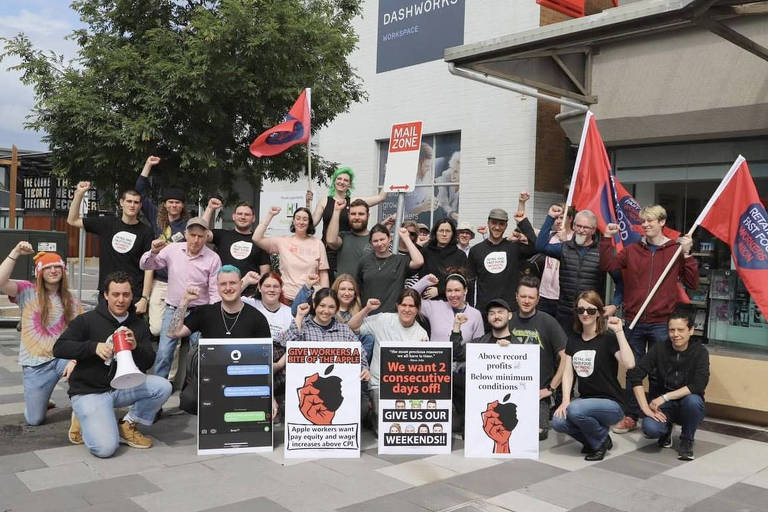 Greve na Apple da Austrália anima sindicalistas nos EUA e na Europa