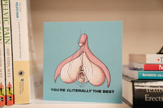A thank-you card in the office of Dr. Rachel Rubin, a urologist and sexual health specialist, at her clinic in Rockville, Md., Sept. 1, 2022. (Shuran Huang/The New York Times)