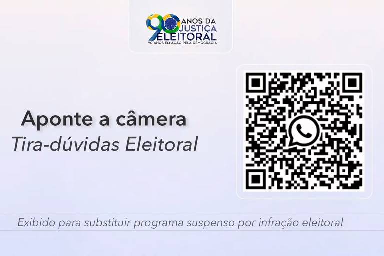 Propaganda eleitoral de Bolsonaro é interrompida com aviso de infração