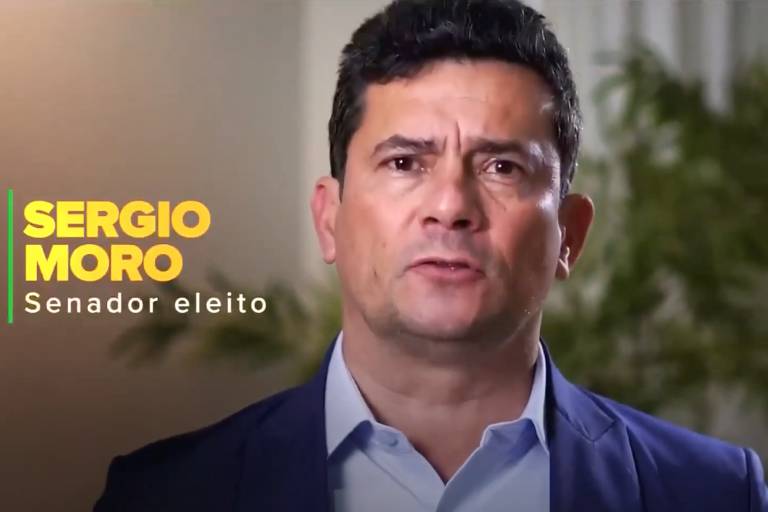 O ex-juiz e senador eleito pelo Paraná, Sergio Moro (União Brasil), em campanha eleitoral do presidente Jair Bolsonaro (PL), consolidando reaproximação