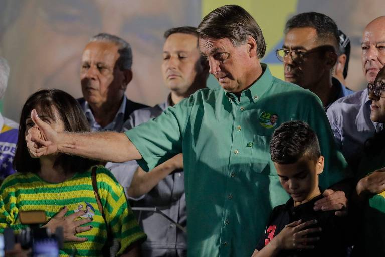 Presidente Jair Bolsonaro (PL) em evento em Guarulhos