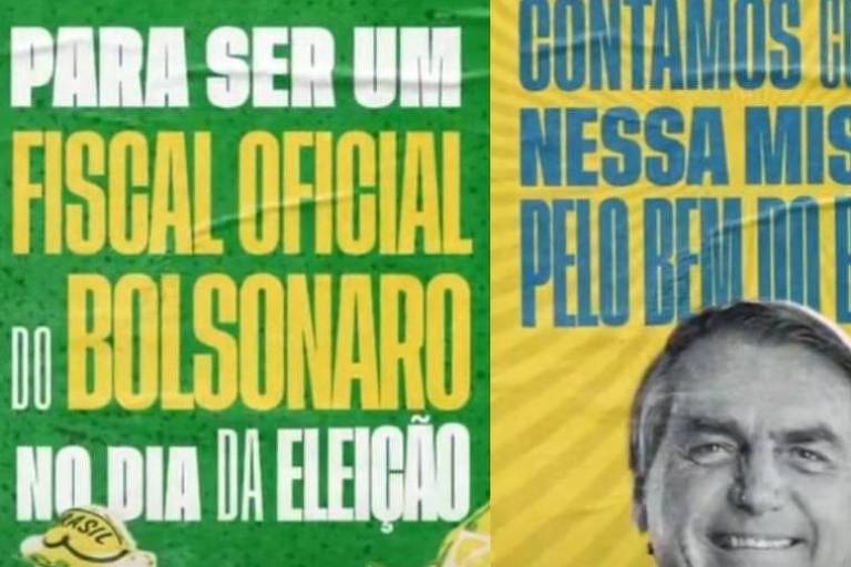 Prints da campanha "Fiscais do Bolsonaro", exibida em live do presidente