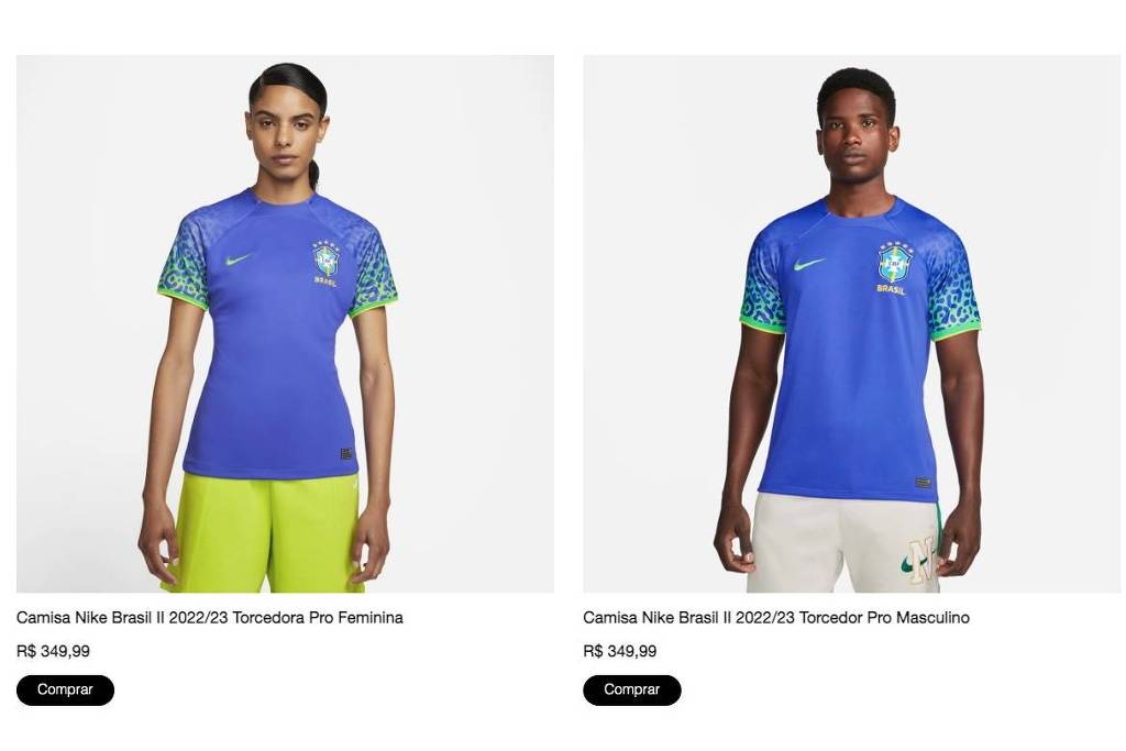 Camisa Nike Brasil I 2022/23 Torcedora Pro Feminina Copa - Verde e Amarelo