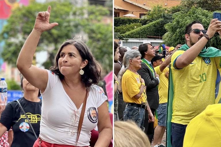 manifestações de apoio a Lula e Bolsonaro