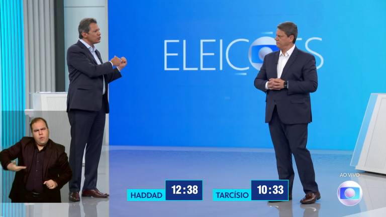 Tarcísio e Haddad participam do último debate em SP antes do 2º turno
