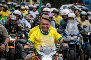 Motocarreata com o presidente e candidato a reeleição Jair Bolsonaro em Belo Horizonte