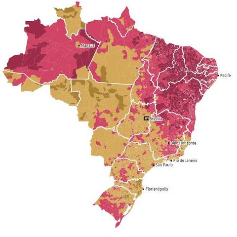 Mapa de apuração da eleição presidencial lula x bolsonaro por cidade