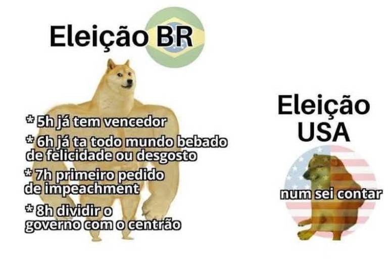 Republicana questiona rapidez da apuração dos votos e brasileiros respondem com memes