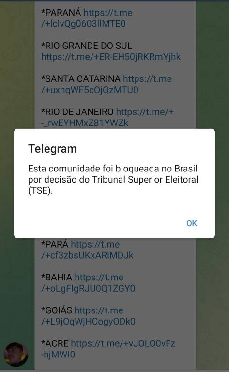 Direita Channel, mais uma comunidade no telegram censurada pelo TSE. As  eleições ainda não acabaram? : r/brasilivre