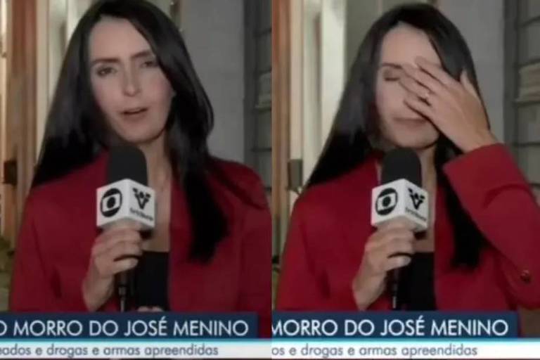 Repórter desmaia ao vivo na Globo