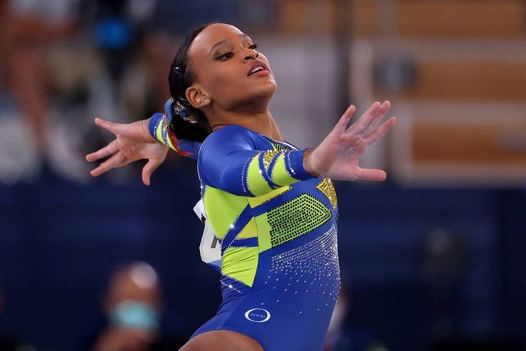 Rebeca Andrade festeja 1º pódio 100% preto no Mundial: Wakanda Forever, ginástica  artística