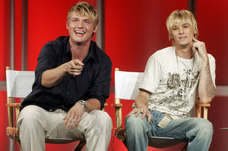 FILE PHOTO: Singers Nick and Aaron Carter answer questions about their new reality television program on E! Networks in California