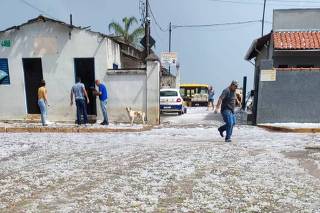 Cidade de Poço Fundo foi uma das atingidas pelas fortes chuvas de granizo