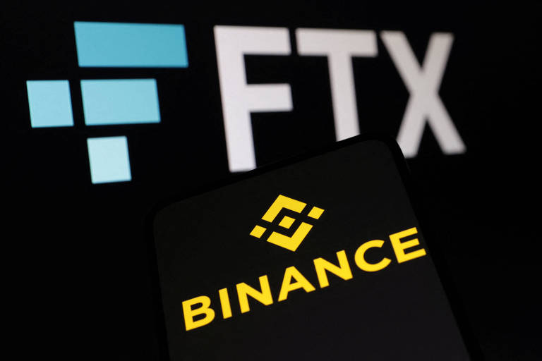 Logos da Binance e da FTX 