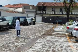Cidade de Poço Fundo foi uma das atingidas pelas fortes chuvas de granizo