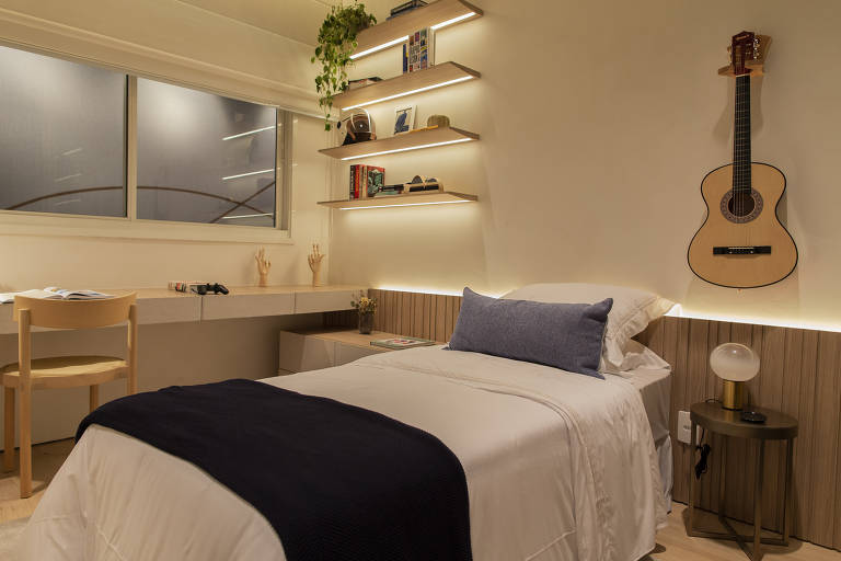 Terceira suíte do apartamento decorado