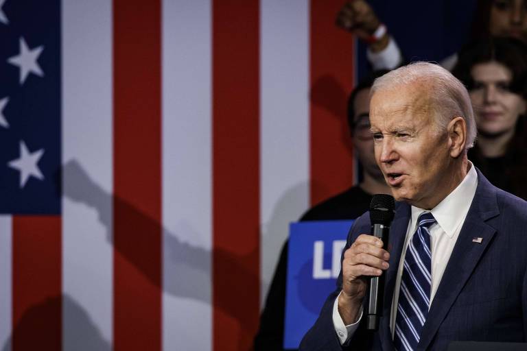 O presidente dos EUA, Joe Biden, discursa em evento do Partido Democrata em Washington