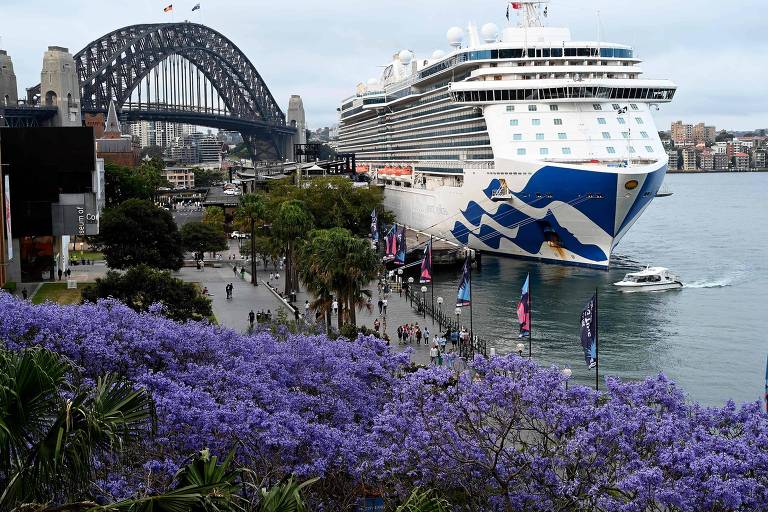 Covid atinge 800 passageiros de cruzeiro na Austrália